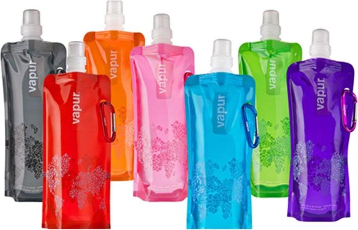 Produktbild Stride Trinkblase Tragbarer Wasserbeutel Faltbare Festival Trinkflasche mit Karabiner - Div. Farben 480ml (0.48 l)