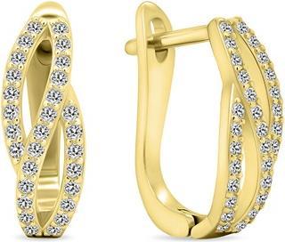 Produktbild Brilio Silver - Charming gold-plated earrings with zircons EA531Y