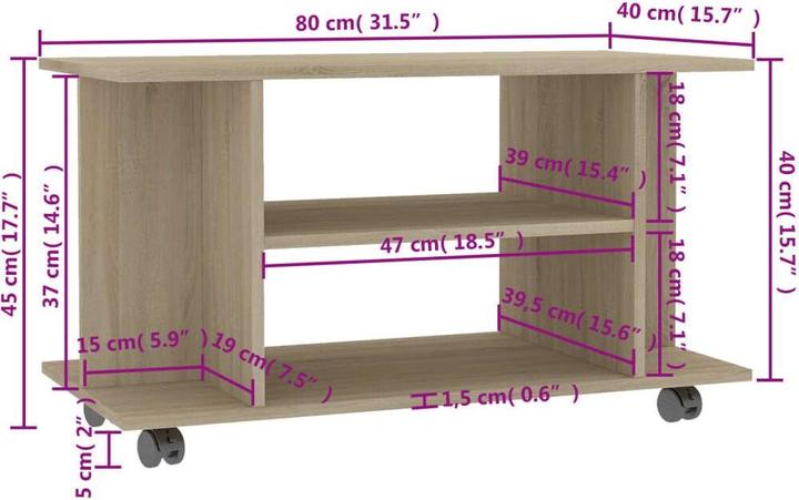 Immagine prodotto VidaXL Fairleigh (80 x 40 x 45 cm)