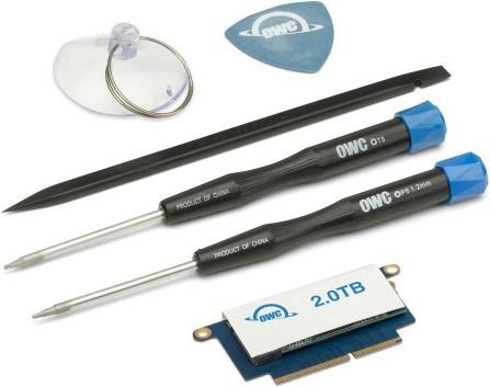 Actual product image OWC 2.0TB (1920GB after OP) Aura Pro NT for 2016-2017 TB3 non-Touchbar MBP End user retail kit : Drive (2000 GB, M.2)