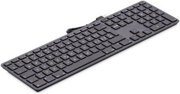 Actual product image LMP USB Keyboard 110 keys wired USB keyboard with 2x USB and aluminum upper cover - German (DE, Cable)