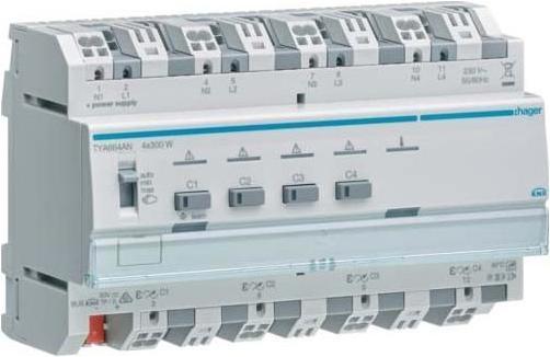 Produktbild Hager TYA664AN Universal-Dimmaktor 4-fach KNX (Dimmaktor)