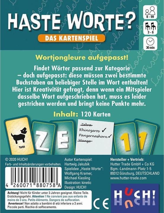 Image du produit Tu as des mots? - Jeu de cartes (Allemand)