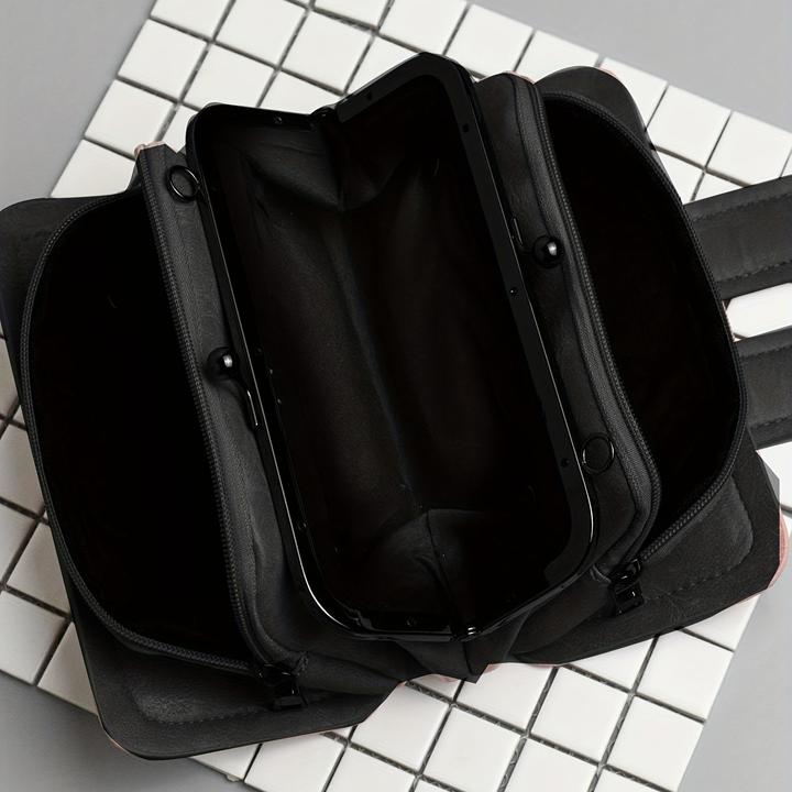 Produktbild Only-Bags.Store Mode Retro-Kupplungstasche Nieten-Motorradtasche Ketten-Umhängetasche Schwarze Handytasche