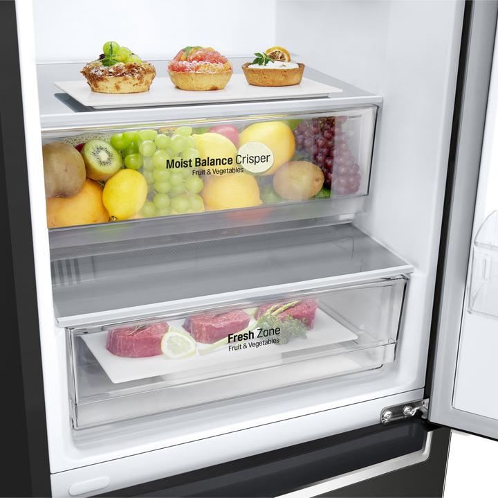 Actual product image LG GBF61BLHMN Combined refrigerator, Class E, 340L, Wi-Fi, No frost, Black (340 l)