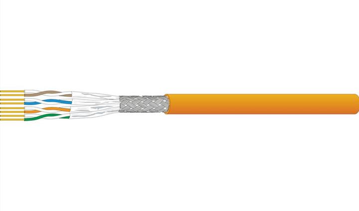 Produktbild Dätwyler Installationskabel Uninet 7150 S/FTP (PiMF) 4P, LSOH, Kat.7 (Class F), orange, 100m (PiMF, CAT7, 100 m)