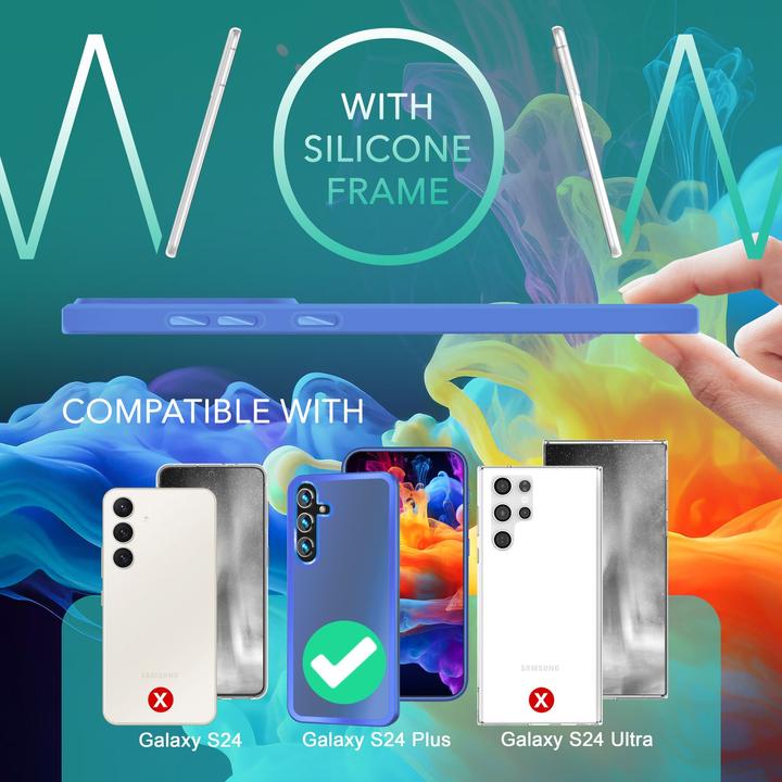 Produktbild Nalia Semi-Transparente Hybrid Hülle mit Schutzrahmen (Samsung Galaxy S24+)