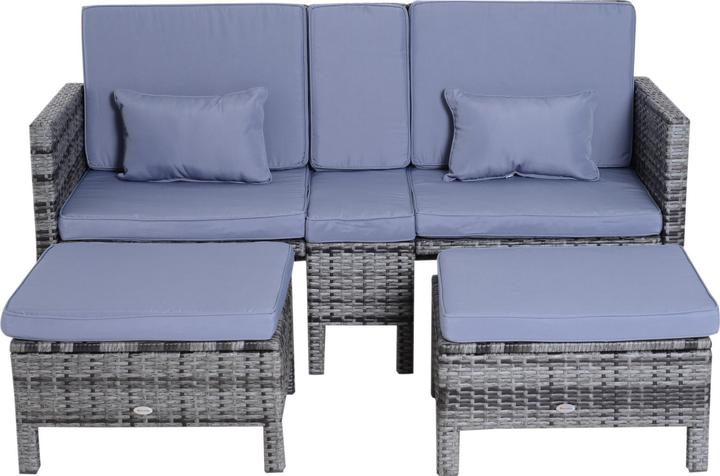 Produktbild Outsunny Rattan-Sitzgruppe als 3-teiliges Set