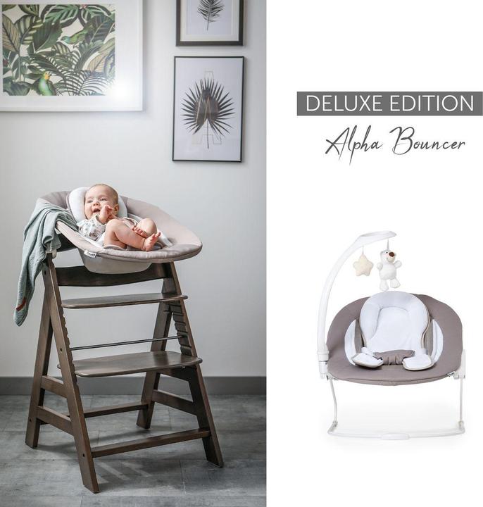 Actual product image Hauck Hochstühle Alpha Plus Black 4-tlg. Newborn Set Deluxe (Highchair)