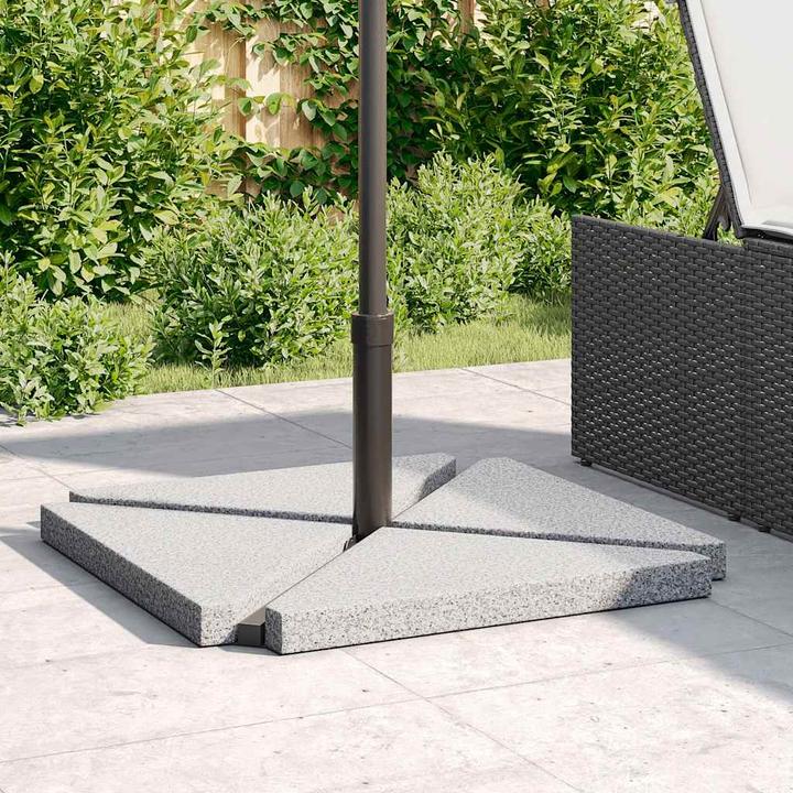 Actual product image VidaXL Parasol weight plates 4 pcs. Grey granite triangular 14 kg
