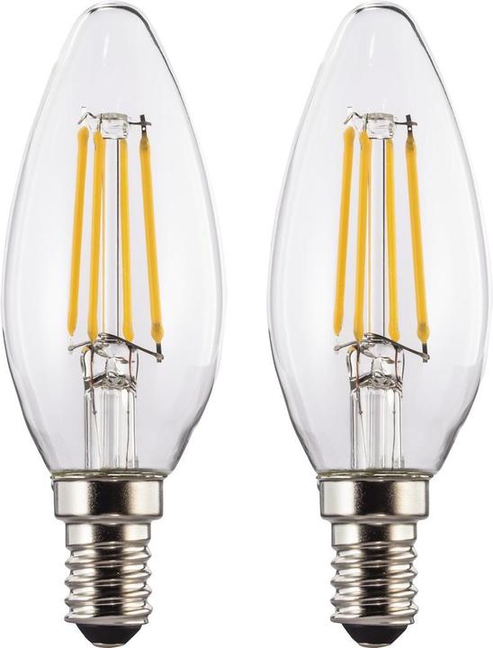 Xavax Kerzenlampe (E14, 4 W, 470 lm, 2 x, E)