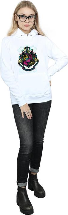 Produktbild Neon Hogwarts Crest Kapuzenpullover (L)