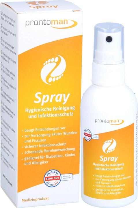 Actual product image Prontoman Foot care spray, 75 ml solution (Foot deodorant & powder, 75 ml)