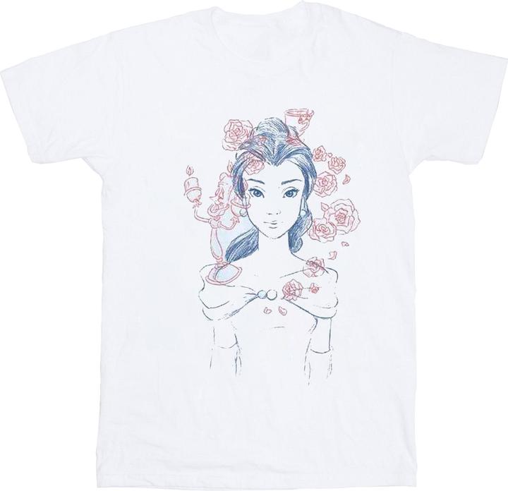 Immagine prodotto Disney Belle Lumiere Sketch Maglietta Ampia Donna (S)