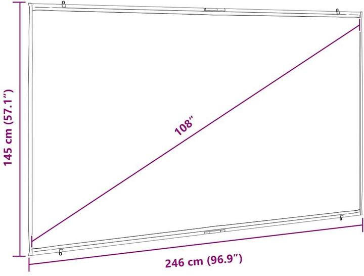 Actual product image VidaXL Projector screen Wall-mounted 108 inch 16:9 projection screen Screen (108", 16:9)