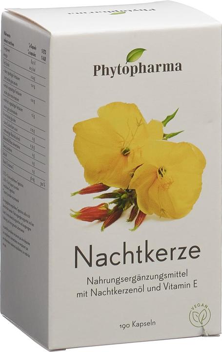 Actual product image Phytopharma Evening primrose capsule 500 mg (190 Piece, Capsules, 95 g)