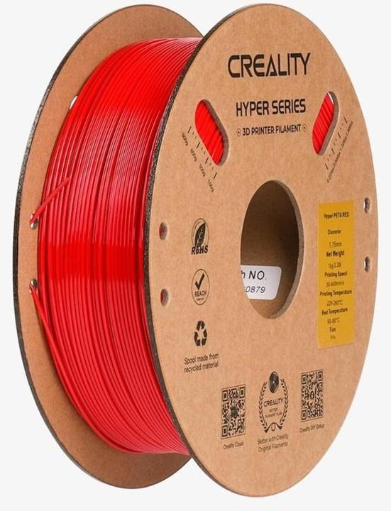 Produktbild Creality Filament PETG Hyper Rot, 1.75 mm, 1 kg (PETG, 1.75 mm, 1000 g, Rot)
