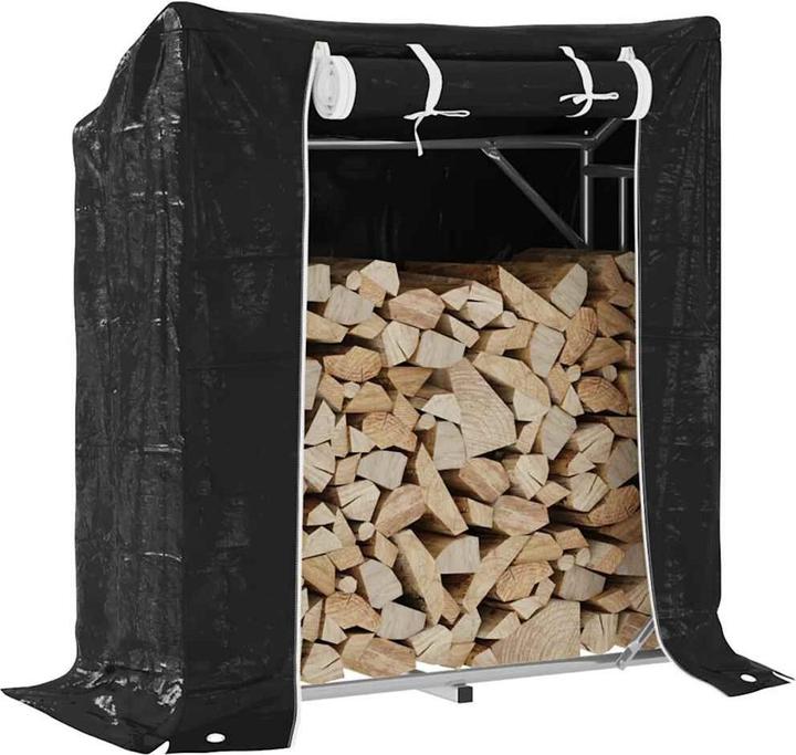 Actual product image VidaXL Firewood rack with rain cover 100.5x40.5x110.5 cm Firewood rack