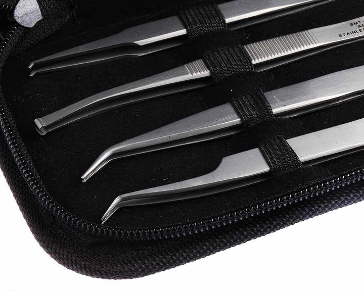 Actual product image Rs Pro 4 piece SMT tweezer set,120mm L