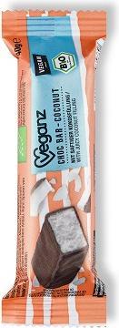 Actual product image Veganz Choc Bar Coconut Organic (40 g)