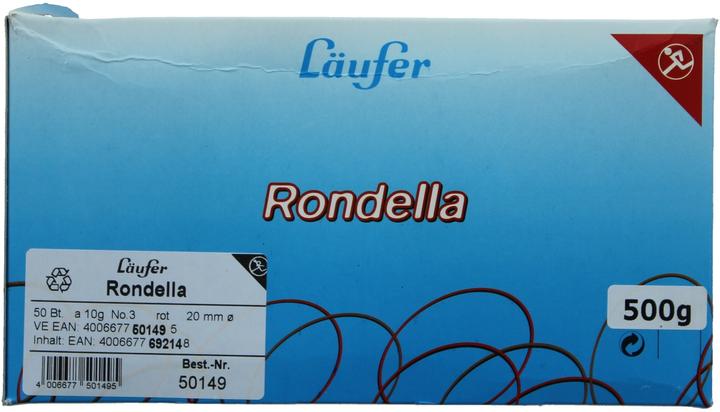 Produktbild Läufer L„ufer Gummiringe RONDELLA im Beutel, rot, 20 mm, 10 g (1 Stk.)