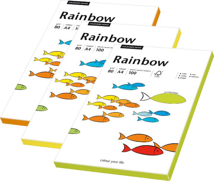 Actual product image Rainbow Copy paper neon colored (80 g/m², 100 x, A4)