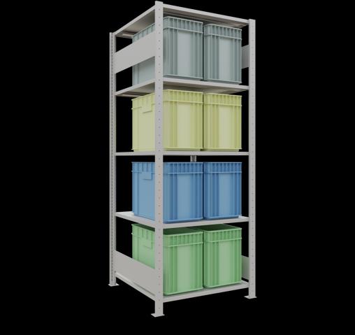 Immagine prodotto Schulte Lagertechnik Sistema di scaffalature di base senza viti MULTIplus150 con ripiani di lunghezza