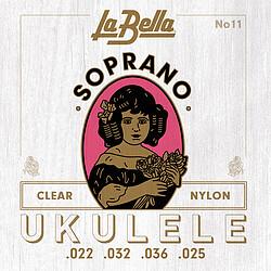 La Bella 11 Soprano Ukulele/clear Nylon (4 x, Ukulele, 0.04")
