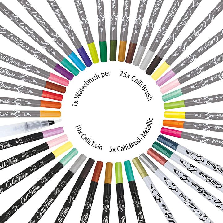 Actual product image Online Calli Twin & Calli Brush (Multicoloured, 40 x)