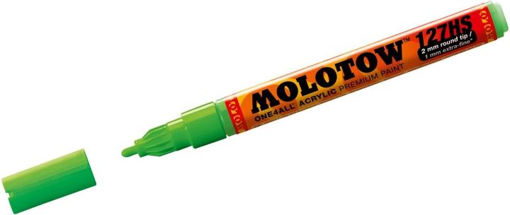 Produktbild Molotow Permanentmarker One4All 127 HS nachfüllbar 2mm neongrün fluorecent (neon green fluorescent, 2 mm, 1 x)