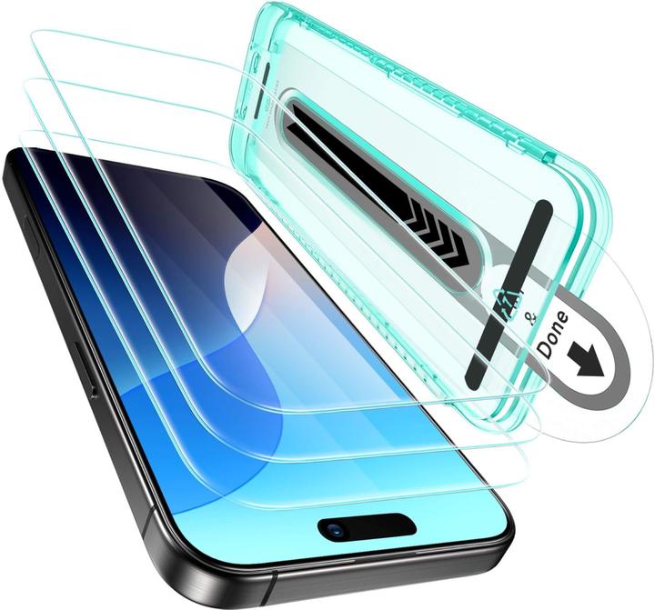 Actual product image ESR Tempered glass display protection (1 Piece, Apple iPhone 16 Pro)