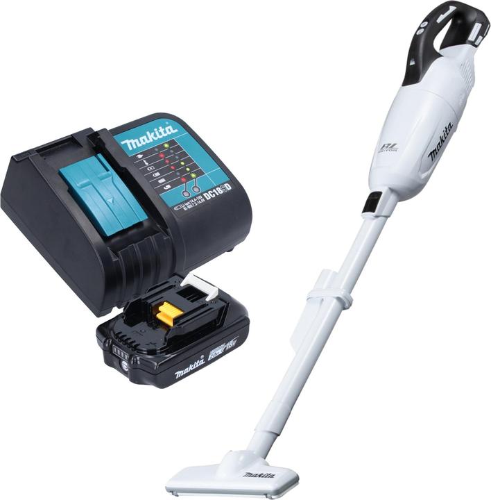 Image du produit Makita DCL 281 FSA1W Akku Staubsauger 18 V weiss Brushless + 1x Akku 2,0 Ah + Ladegerät