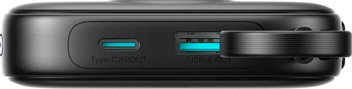 Image du produit Joyroom JR-PBF18 22.5W 10000mAh Powerbank with Built-in Lightning Cable + USB-C Cable 0.25 cm - Blac (10000 mAh, 22.50 W)