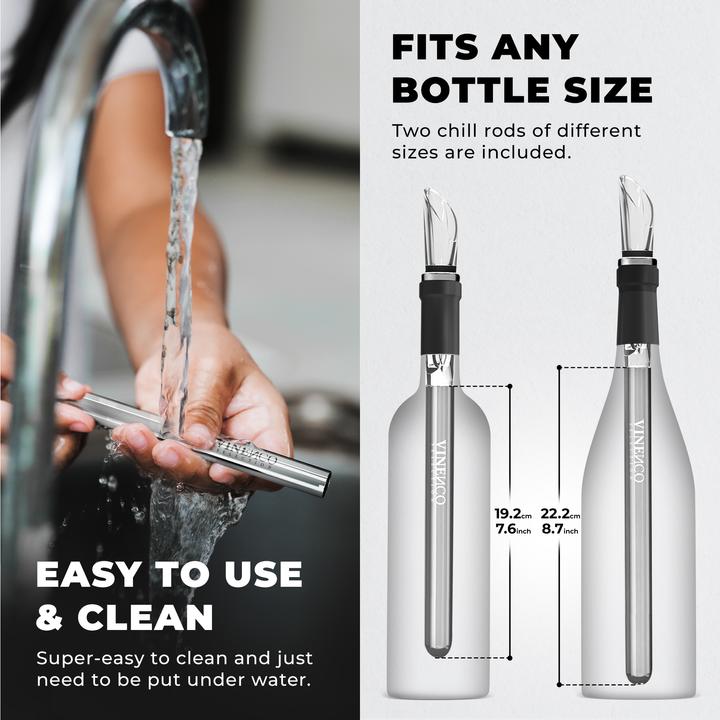 Image du produit Vinenco Weinkühler-Set mit 2 Kühlstäben