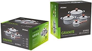 Produktbild Promis Pot set with brown handles, 8 items (GR (Kochtopf, Aluminium, Edelstahl)