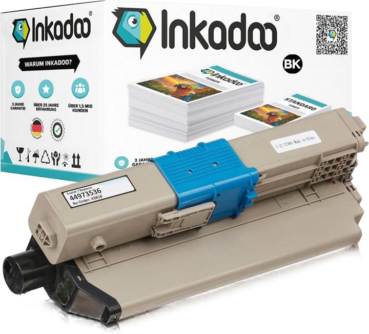 Actual product image Inkadoo Toner compatible to OKI 44973536 / C301 toner, black black (FC)