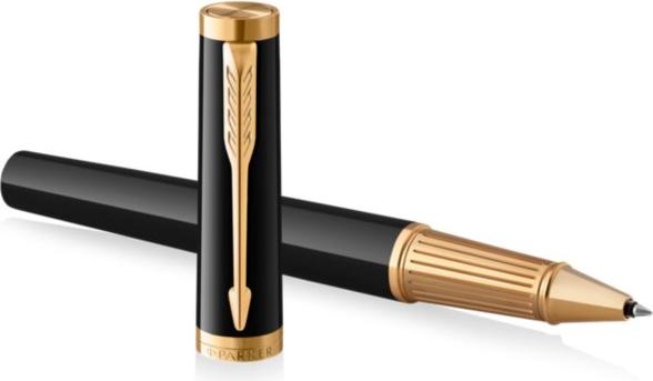 Actual product image Parker Pen PARKER Rollerball Ingenuity Black glossy GT (F, black) (Black, Gold, 1 x)