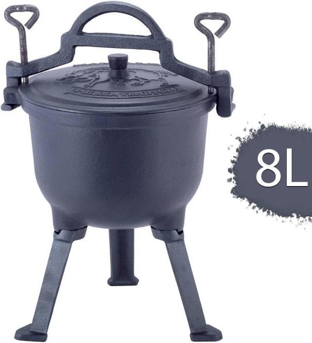 Productafbeelding Kamille Gietijzeren ketel met deksel 8L 4801V (Steelpan, Gietijzer)