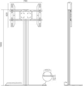 Image du produit Multibrackets M Présentoir 180 (Universel, 63", 50 kg)