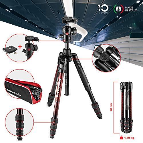 Immagine prodotto Manfrotto set di treppiedi Befree Advanced MKBFRTA4RD-BH, rosso (Metallo)