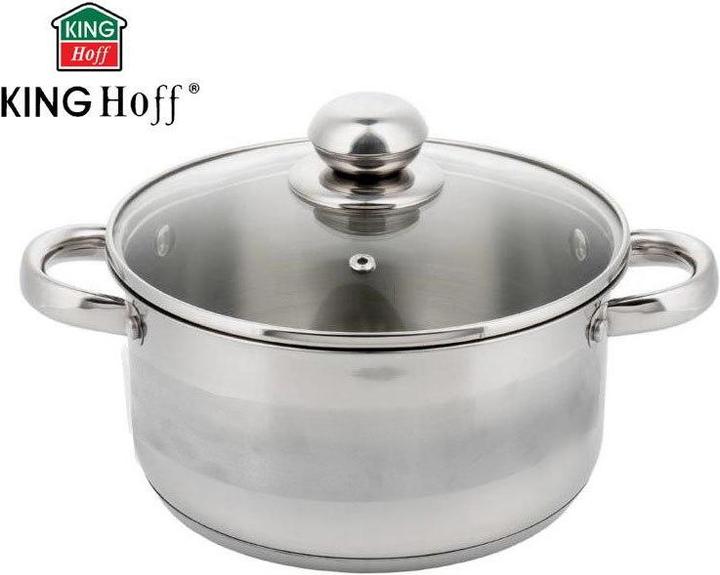 Actual product image Kinghoff POT WITH LID 20cm KH-4329 3L (20 cm, Pot, Stainless steel)