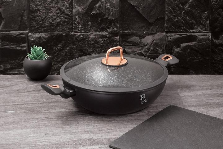 Actual product image BerlingerHaus GRANITE WOK BAKERY 30cm BH-7112 Black ROSE (Wok, Aluminium)