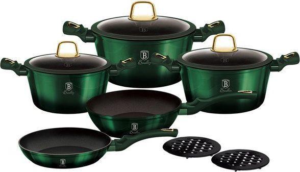 Image du produit BerlingerHaus Set De Casseroles En Titane 10 Pcs. Bh-6065 Emerald (Ensemble de casseroles et de poêles de cuisson, Aluminium)