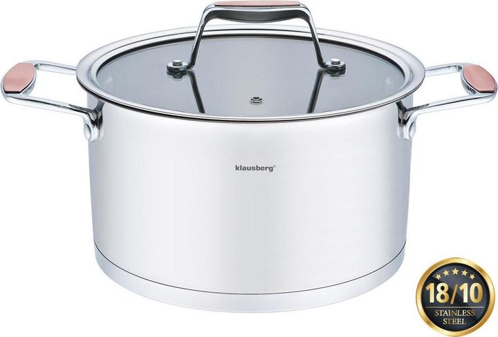 Actual product image Klausberg Steel pot 18/10 KB-7228 24cm 6L (24 cm, Stainless steel)