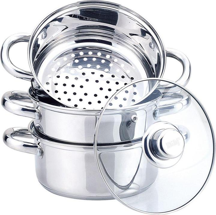 Actual product image Kinghoff STEAM POT 24cm 5.0L KH-3320 (24 cm, Pot, Stainless steel)