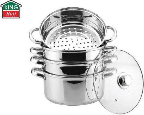 Actual product image Kinghoff STEAM POT 24cm 5.0L KH-3320 (24 cm, Pot, Stainless steel)