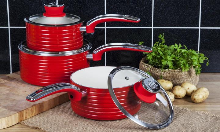 Produktbild Swan Pot Set retro RETRO SWPS3020RN (Pfannenset + Topfset)