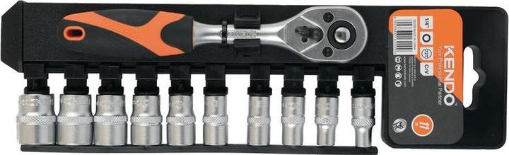 Image du produit Kendo Jeu de clés à douilles douze pans 1/4" 11 pièces (14 mm)