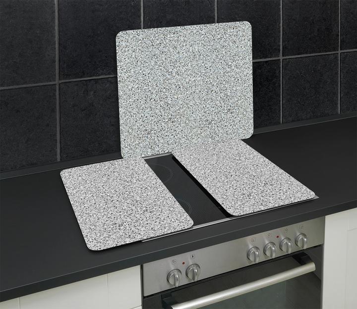 Produktbild Wenko Glasabdeckplatte Universal Mod. Granit, 2er Set für alle Herdarten