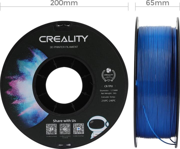Image du produit Creality Filament (TPU, 1.75 mm, 1000 g, Bleu)